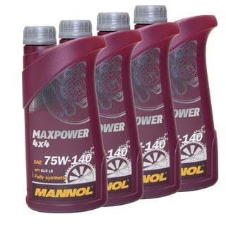 Gearoil Gear Oil MANNOL Maxpower 4x4 75W-140 API GL 5 LS 4 X 1 liter