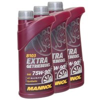 Gearoil Gear Oil MANNOL Extra 75W-90 API GL 4 3 X 1 liter