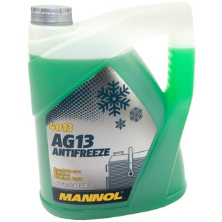 Kühlerfrostschutz MANNOL Frostschutz Antifreeze 5 Liter Fertiggemisch -40°C grün AG13 G13