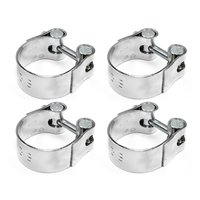 Exhaust clamps 38 mm chrome 4 pieces