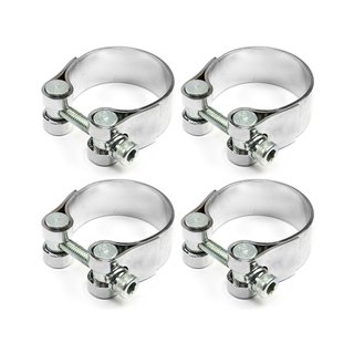 Exhaust clamp 43 mm chrome 4 pieces