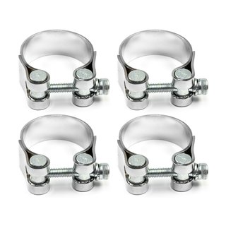 Exhaust clamp 43 mm chrome 4 pieces