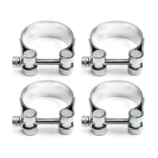 Exhaust clamp 45 mm chrome 4 pieces