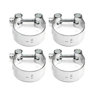 Exhaust clamp 45 mm chrome 4 pieces