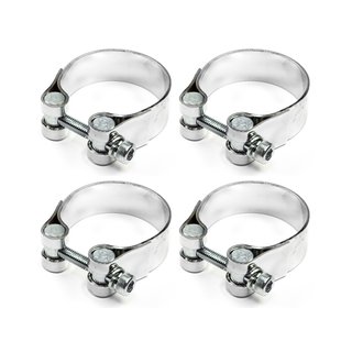 Exhaust clamp 49 mm chrome 4 pieces