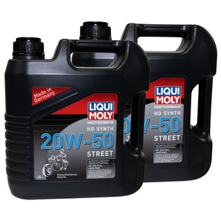 Engineoil Engine Oil LIQUI MOLY Street 20W-50 HD SYNTH 2 X 4 liters