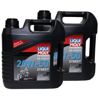 Motorl Motor l LIQUI MOLY Street 20W-50 HD SYNTH 2 X 4 Liter