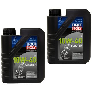 Engineoil Engine Oil LIQUI MOLY Scooter 10W-40 2 X 1 liters