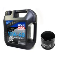 Motoröl Set mineralisch 10W40 4 Liter + Ölfilter HF138