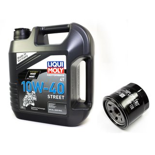 Motorl Set Street 10W40 4 Liter + lfilter HF138