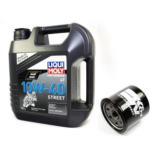 Motorl Set Street 10W40 4 Liter + lfilter KN138