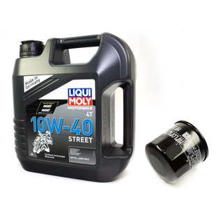 Motorl Set Street 10W40 4 Liter + lfilter HF204