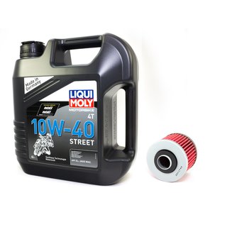 Motorl Set Street 10W40 4 Liter + lfilter HF145