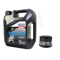 Motorl Set Street 10W40 4 Liter + lfilter HF985