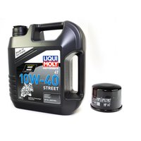 Motorl Set Street 10W40 4 Liter + lfilter HF147