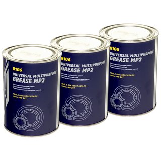 Multipurposegrease Grease Lithium MP-2 Grease MANNOL 8106 3 X 800 g