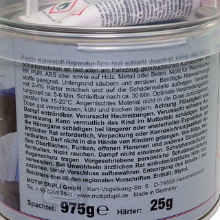 Presto 2K Kunststoff Spachtel 1 kg schwarz online kaufen im MVH S