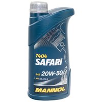 Motorl Motor l MANNOL 20W-50 Safari API SN/CH-4 1 Liter