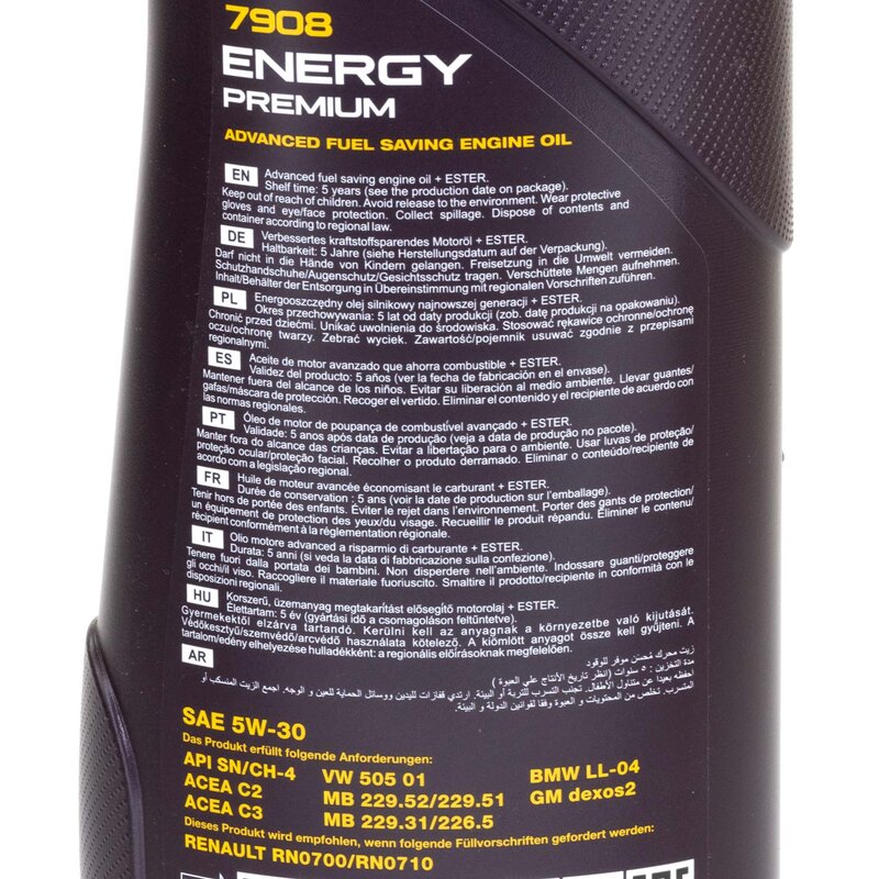 Aceite Mannol Energy Premium 5w30 5l Sintetico Germany
