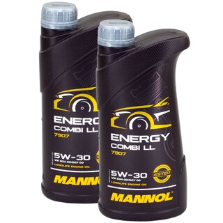 Motoröl Motor Öl MANNOL Energy Combi LL 5W-30 API SN 2 X 1 Liter