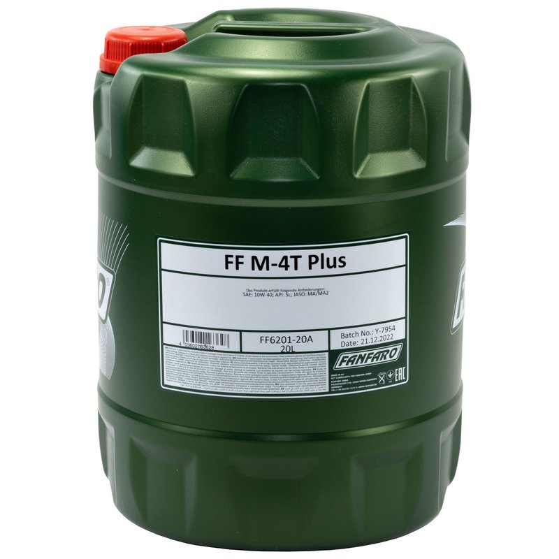 FANFARO Motoröl Motor Öl 10W-40 M-4T+ API SL 20 Liter online im M, 54,95 €