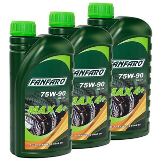 Gearoil Gear oil FANFARO MAX 4+ 75W-90 GL-4+ shift 3 X 1 liters