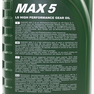 Gearoil Gear oil FANFARO MAX 5 80W-90 GL-5 1 liters