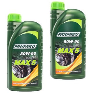Gearoil Gear oil FANFARO MAX 5 80W-90 GL-5 2 X 1 liters