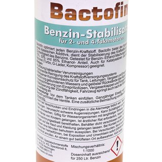 Bactofin Benzin Stabilisator Tankrostschutz 250 ml