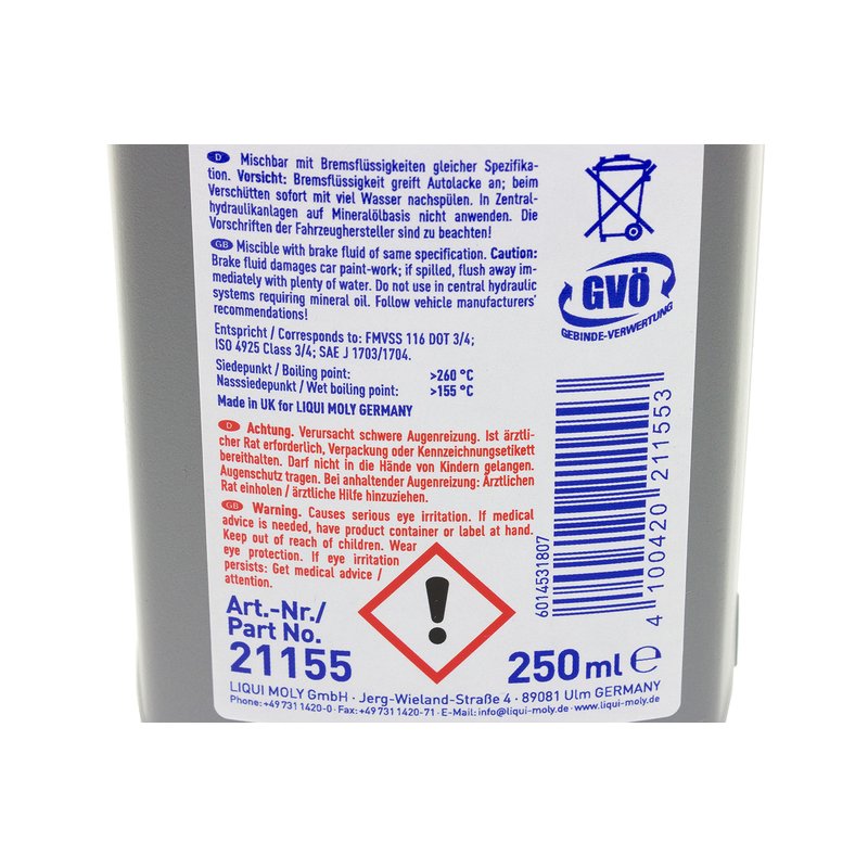 LIQUI MOLY Bremsflüssigkeit DOT-4 3 X 500 ml online im MVH Shop k, 24,99 €