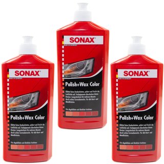 Polish and Wax Color NanoPro red SONAX 1,5 liters