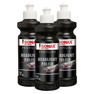 Headlight polish PROFILINE 02761410 SONAX 3 X 250 ml