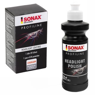 Headlight Coating Profiline SONAX 50 ml and Headlight Polish 250 ml