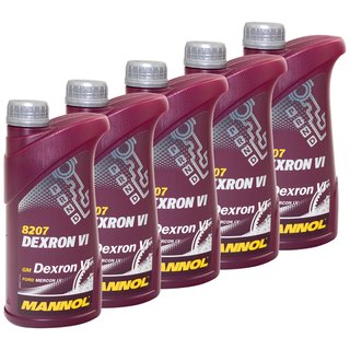 Gearoil Gear oil MANNOL Dexron VI automatic 5 X 1 liter