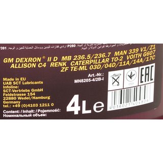 Gearoil Gear oil MANNOL Dexron II Automatic 3 X 4 liters