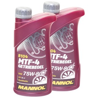 Gearoil gear oil MANNOL manual gear MTF-4 API GL 4 75W-80 2 X 1 liter