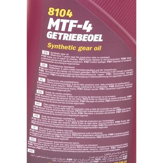 Gearoil gear oil MANNOL manual gear MTF-4 API GL 4 75W-80 4 X 1 liter