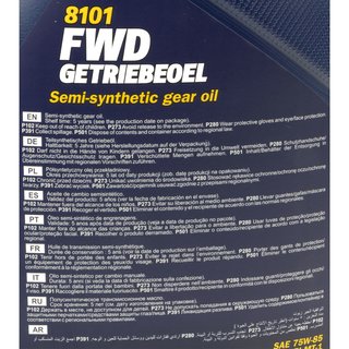 Gearoil Gear oil MANNOL FWD 75W-85 API GL 4 3 X 4 liters