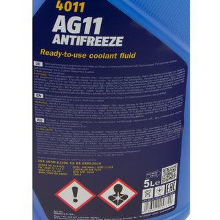 Radiatorantifreeze MANNOL Longterm Antifreeze 4 X 5 liters premix -40  C blue