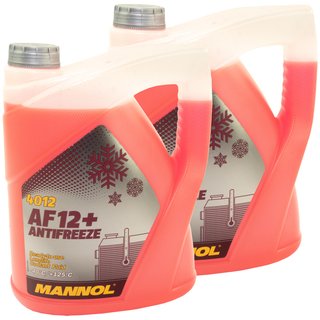 Radiatorantifreeze MANNOL Longterm Antifreeze 2 X 5 liters premix -40  C red