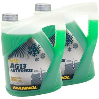 Khlerfrostschutz MANNOL Frostschutz Antifreeze 2 X 5 Liter Fertiggemisch -40C grn AG13 G13