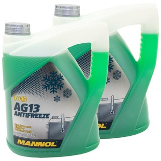 Khlerfrostschutz MANNOL Frostschutz Antifreeze 2 X 5 Liter Fertiggemisch -40C grn AG13 G13