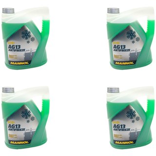 Radiatorantifreeze MANNOL Hightec Antifreeze 4 X 5 liters premix -40 C green