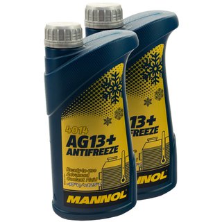 Khlerfrostschutz MANNOL Advanced Antifreeze 2 X 1 Liter Fertiggemisch -40C gelb