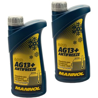 Radiatorantifreeze MANNOL Advanced Antifreeze 2 X 1 liter ready mix -40C yellow