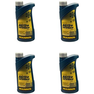 Radiatorantifreeze MANNOL Advanced Antifreeze 4 X 1 liter ready mix -40C yellow