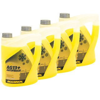 Radiatorantifreeze MANNOL Advanced Antifreeze 4 X 5 liter ready mix -40C yellow