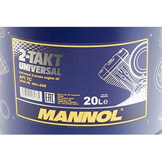 Engineoil Engine oil MANNOL Universal 2-stroke API TC 20 liters incl. Outlet Tap