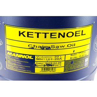 Enginesaw chainsaw oil chain chainoil MANNOL MN1101-20 20 liters with Outlet Tap