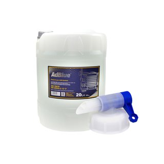 MANNOL AdBlue Harnstofflsung Abgasreinigung Diesel TDI CDI HDI 20 Liter inkl. Auslasshahn